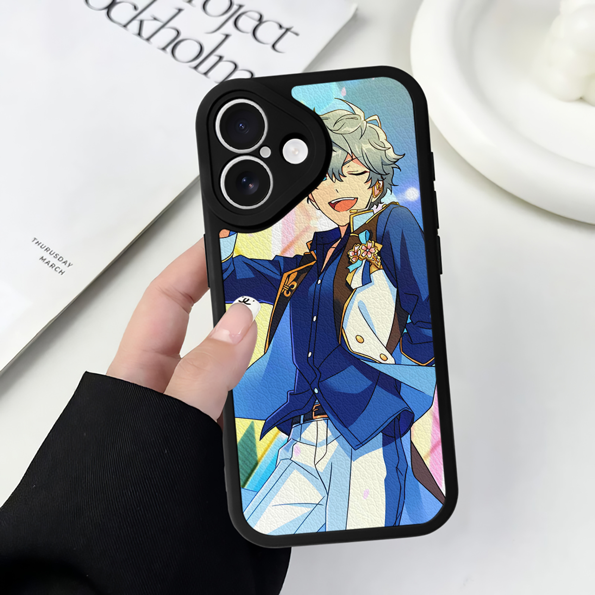 （画像用） あんさんぶるスターズ! Ensemble Stars 【iPhone 16シリーズ対応】シリコンスマホケース（レザー調） 材質：シリコン